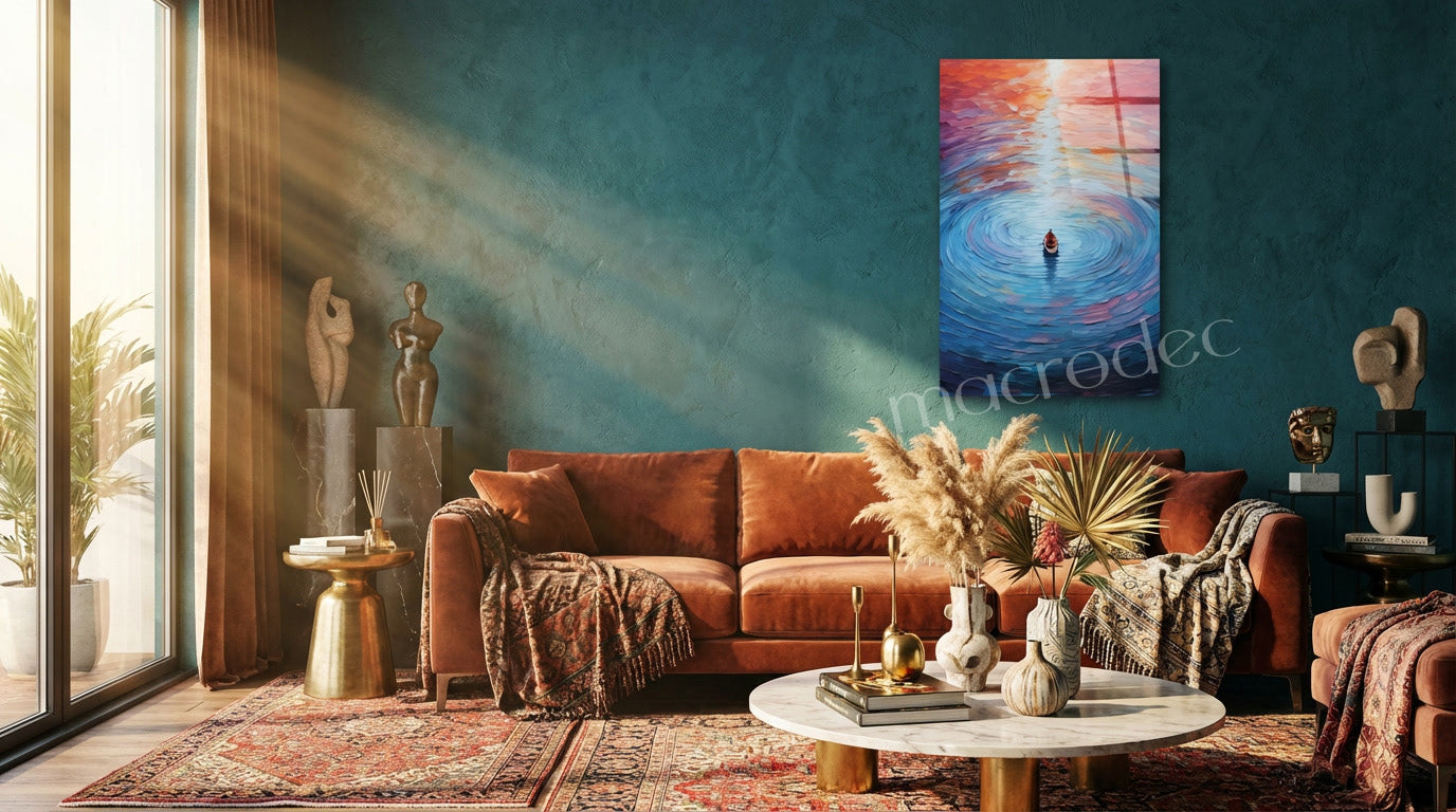 "Eternal Calm: Sonsuz Huzur" Modern Cam Tablo