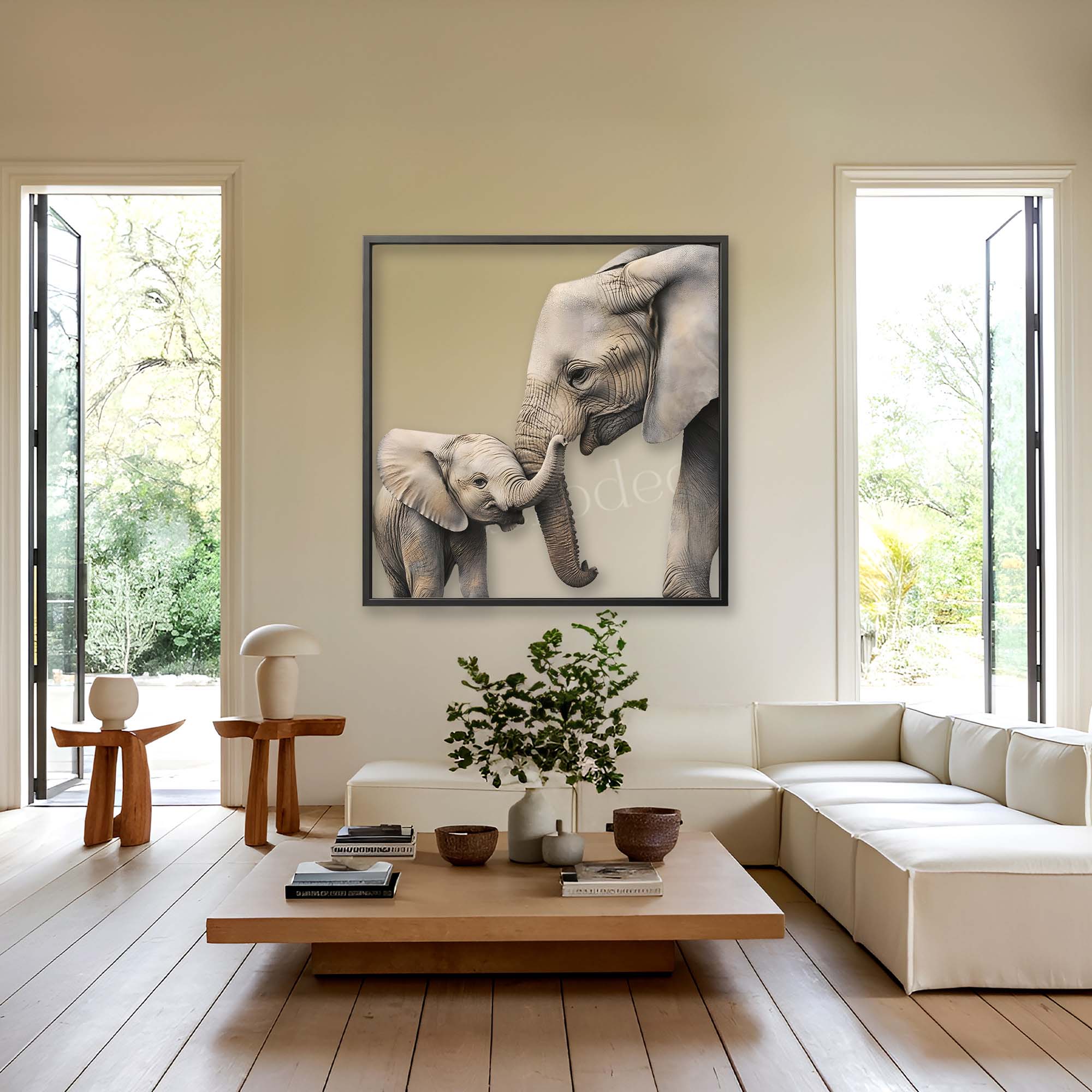 Elephant Family: Bağın Sessiz Gücü Metal Tablo