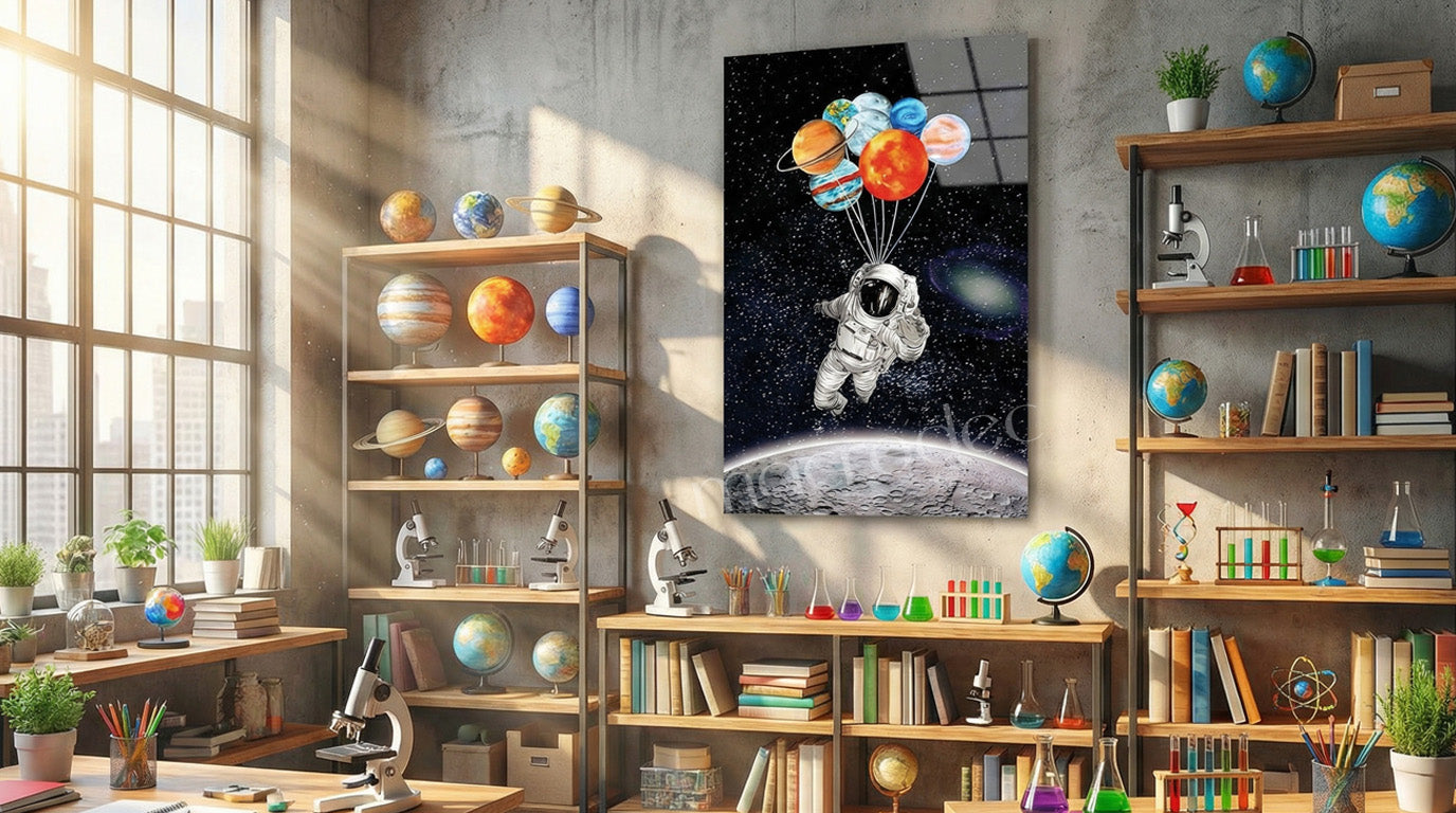 "Space Traveler: Planet Balloons" Modern Cam Tablo