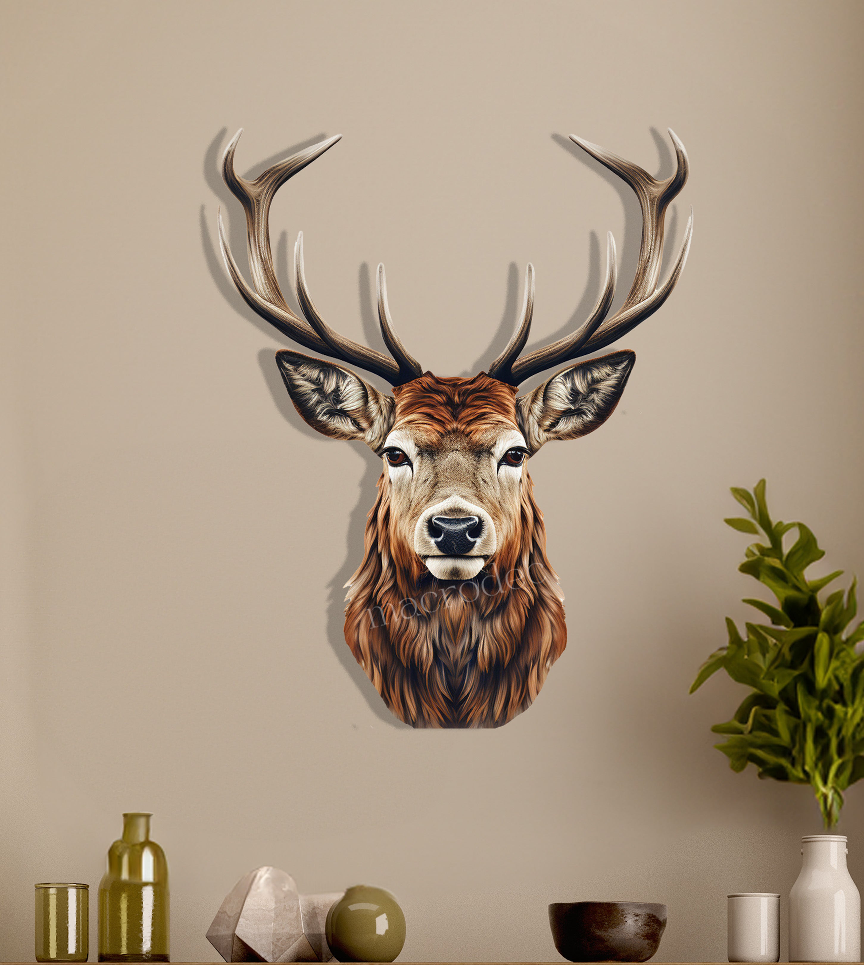 WİLD DEER/VAHŞİ GEYİK Metal Tablo