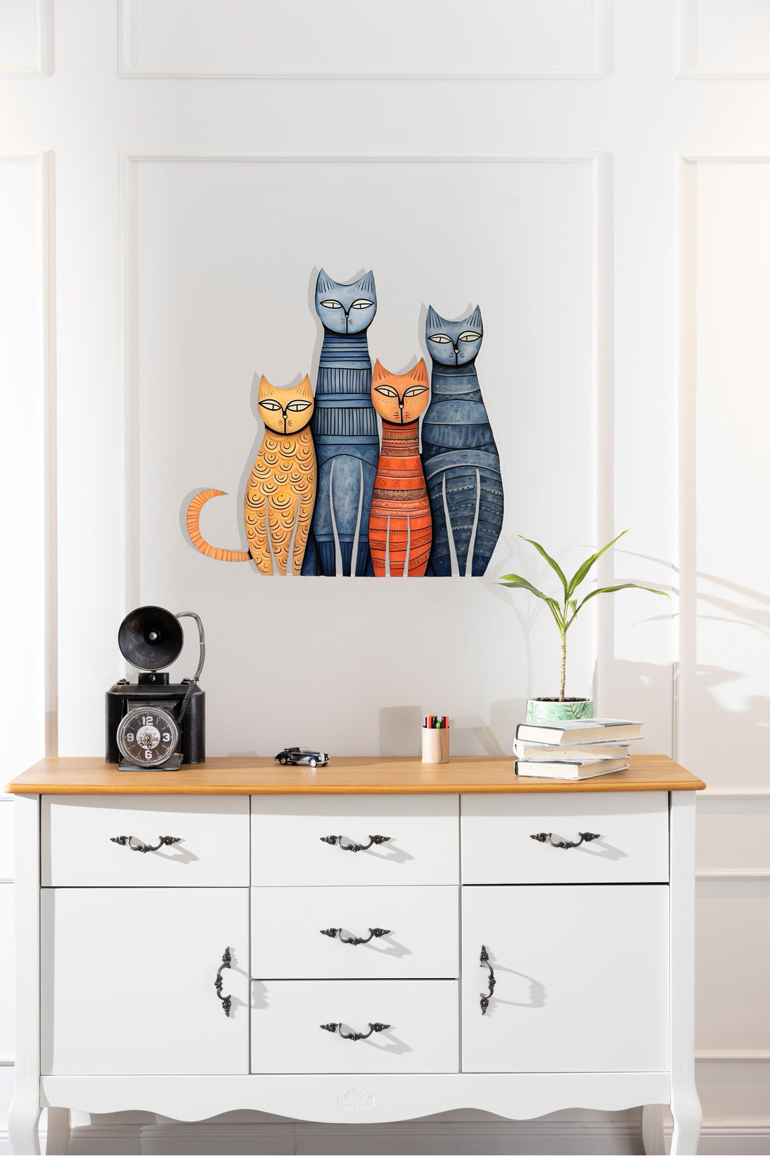 COLORFUL CAT/RENKLİ KEDİLER Metal Tablo