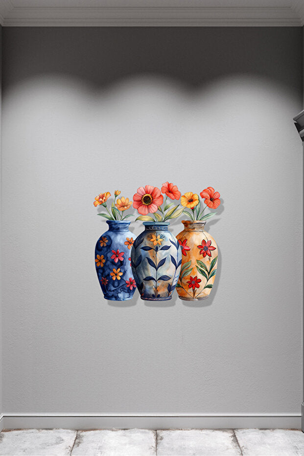 TRİPLE BLOOM/ÜÇLÜ ÇİÇEKLER Metal Tablo