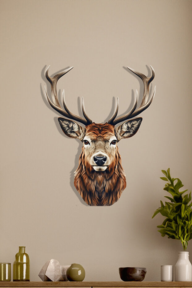 WİLD DEER/VAHŞİ GEYİK Metal Tablo