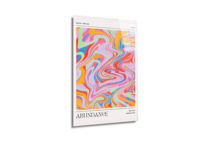 "Abundance" Retro Seri Soyut Cam Tablo