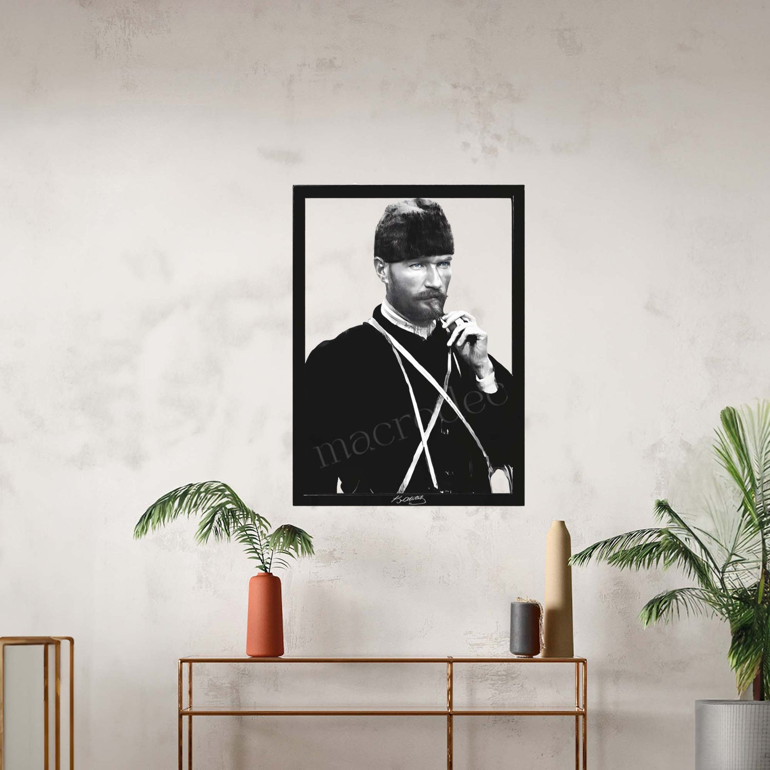 Atatürk İmza Metal Tablo