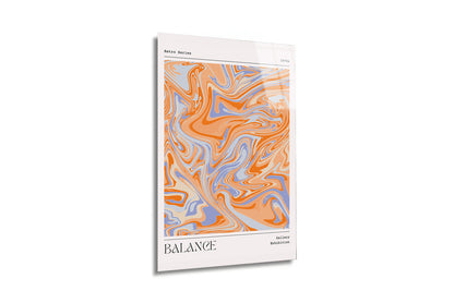 "Balance" Retro Seri Soyut Cam Tablo