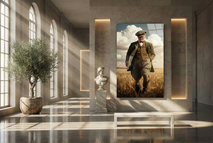 Atatürk Buğday Başaklarında  Cam Tablo