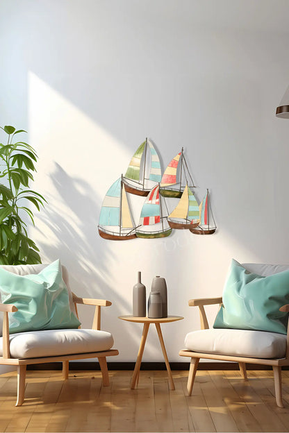 Color Sails / Renkli Yelkenler Metal Tablo