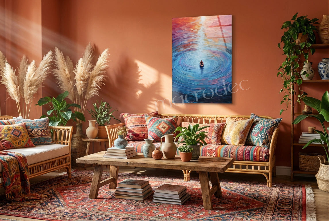 "Eternal Calm: Sonsuz Huzur" Modern Cam Tablo
