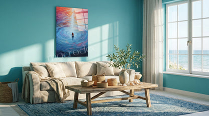 "Eternal Calm: Sonsuz Huzur" Modern Cam Tablo