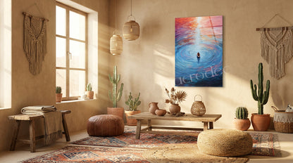 "Eternal Calm: Sonsuz Huzur" Modern Cam Tablo
