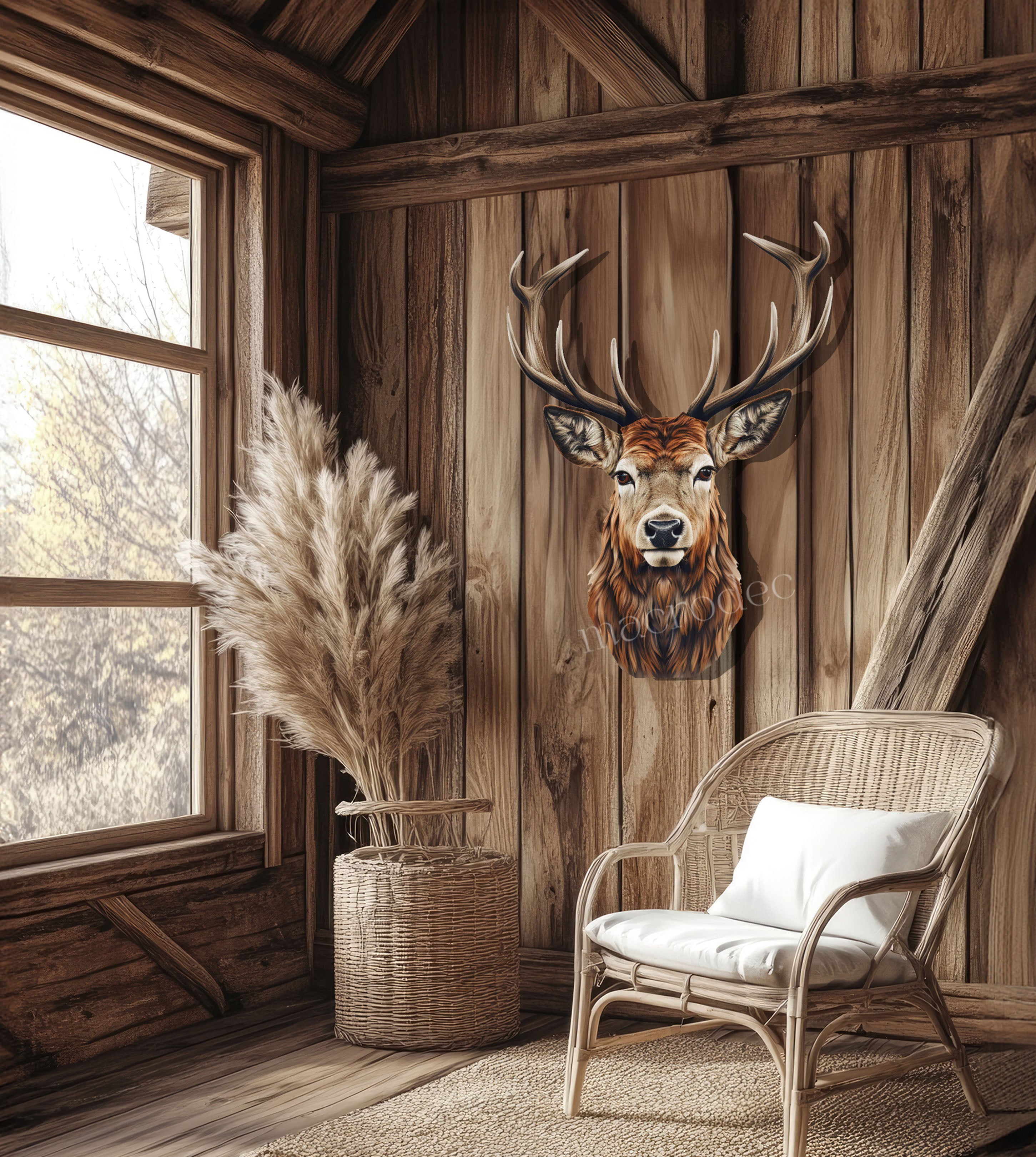 WİLD DEER/VAHŞİ GEYİK Metal Tablo