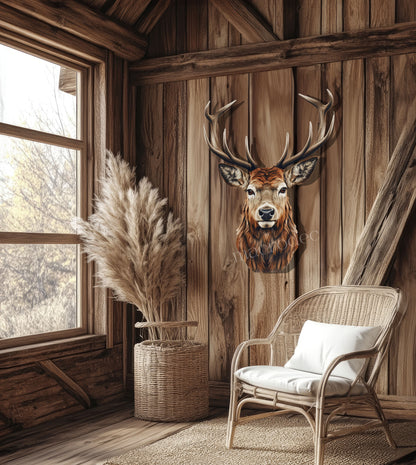 WİLD DEER/VAHŞİ GEYİK Metal Tablo