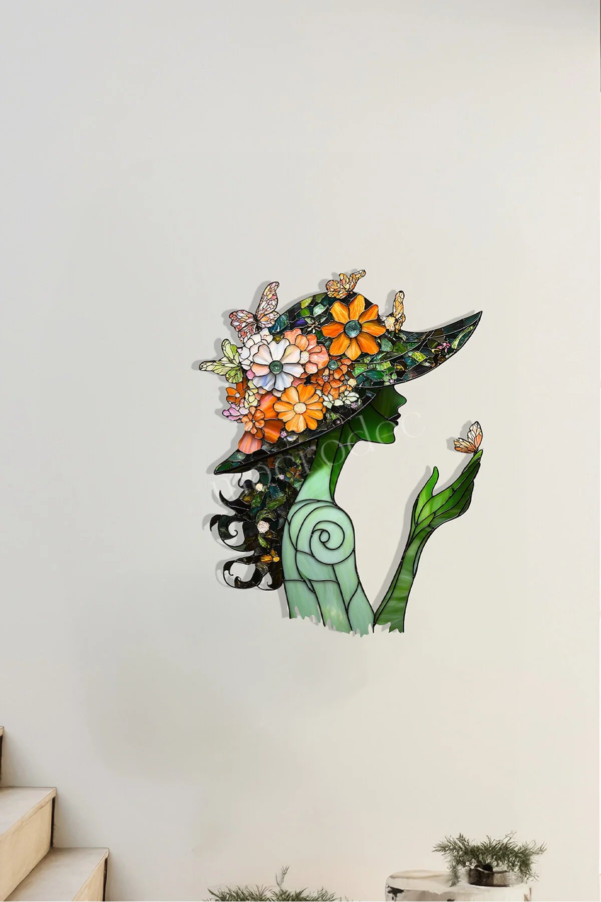 FLORAL ÇİÇEK KADIN Metal Tablo