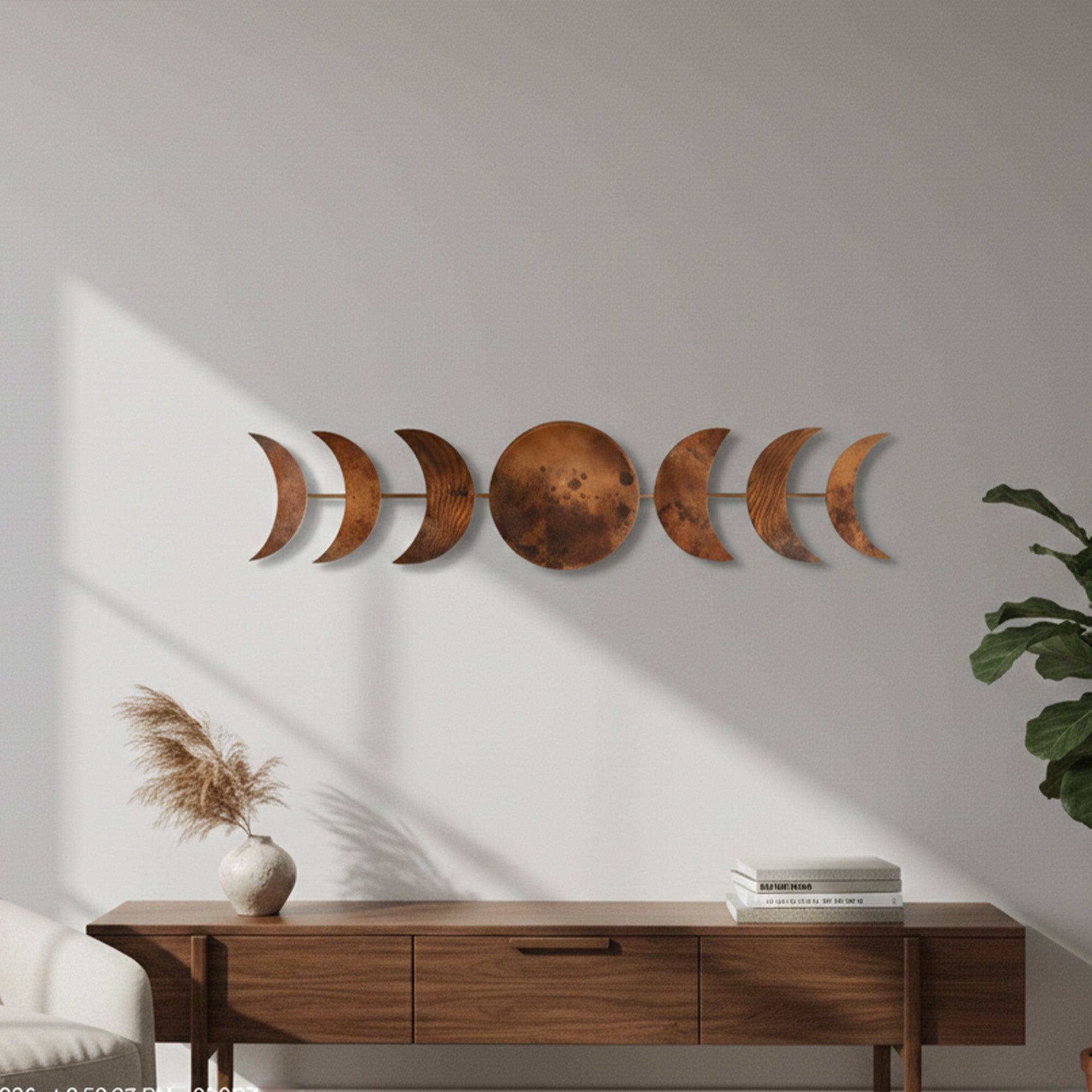 Lunar Phases Metal Tablo