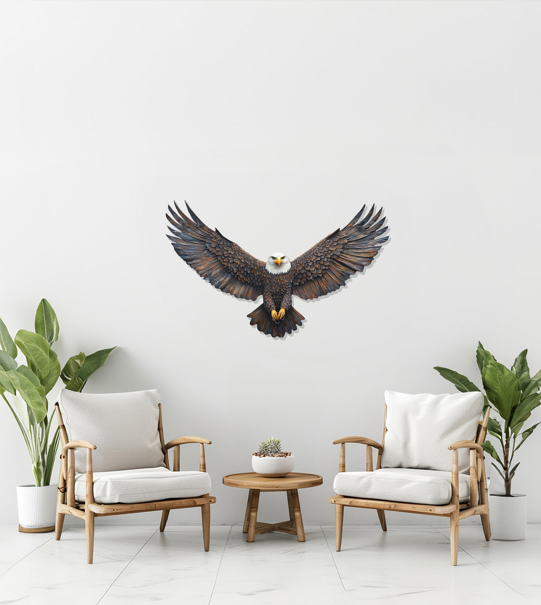 Kartal Figürlü Modern Dekor Metal Tablo