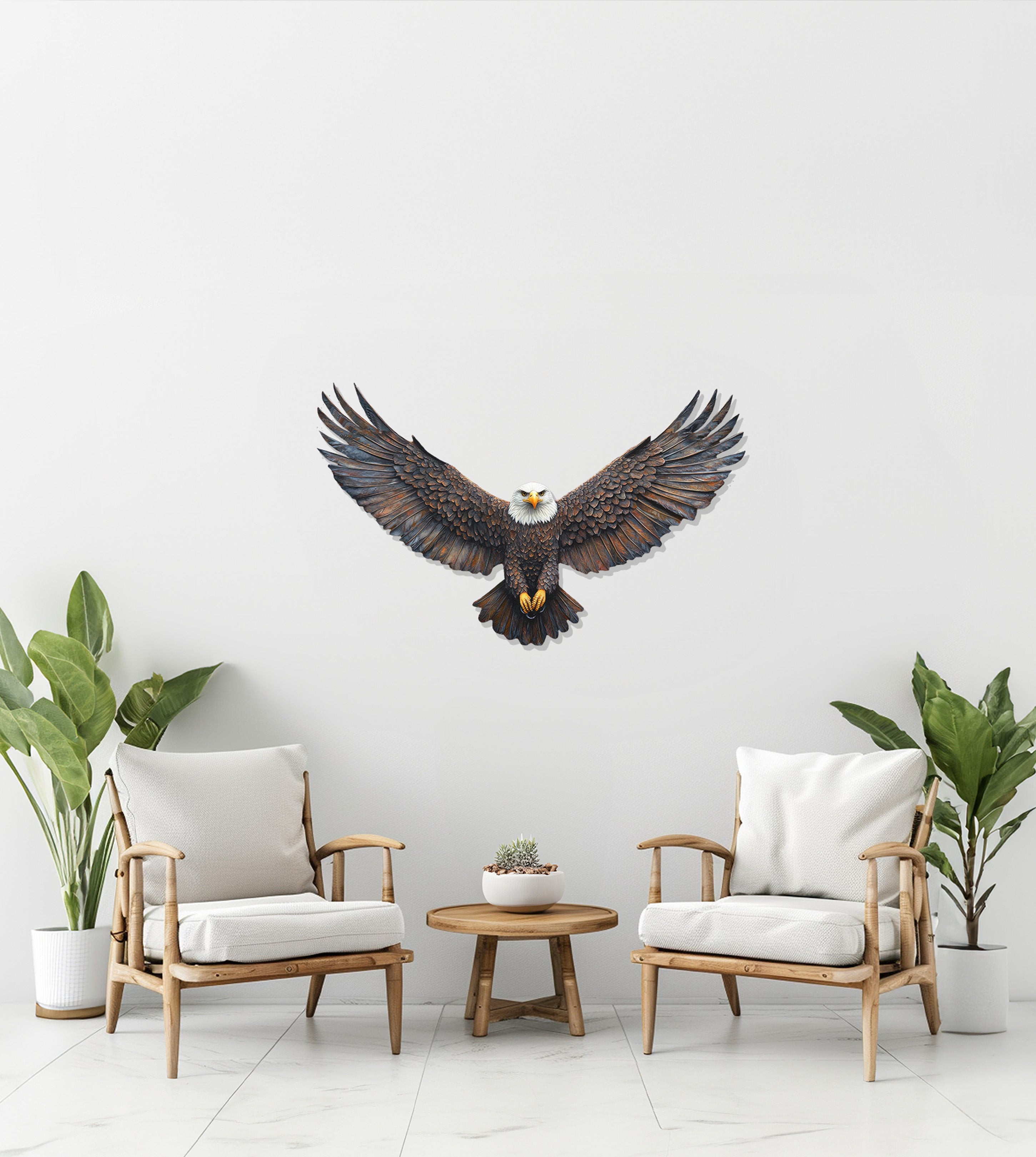 Kartal Figürlü Modern Dekor Metal Tablo