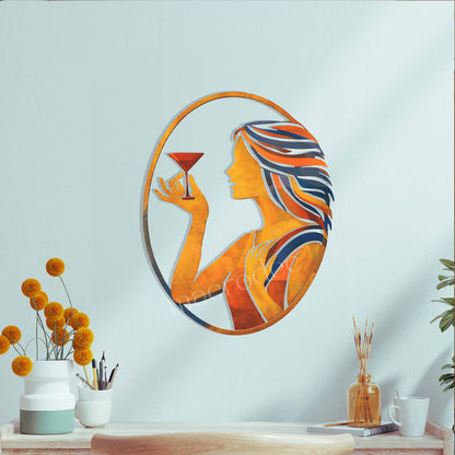 Chic Martini Metal Tablo