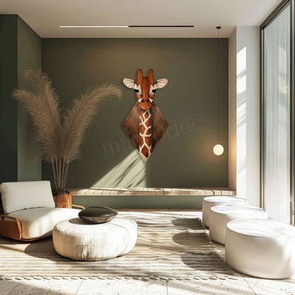 Modern Safari: Şık Zürafa Silüeti