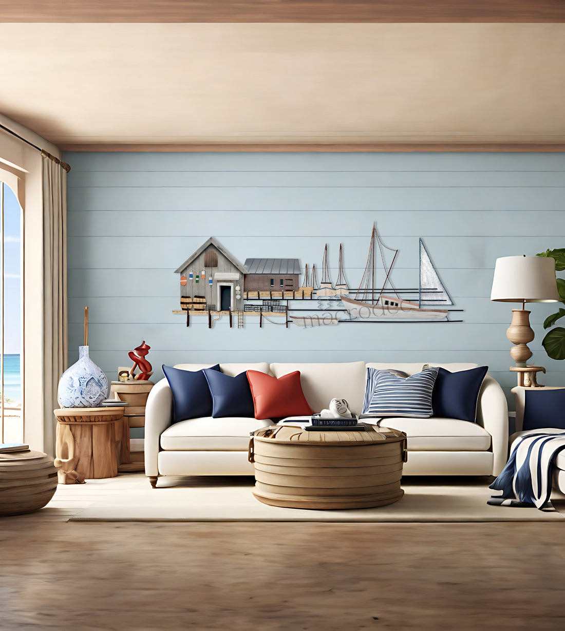 Sailor Haven / Denizci Limanı Metal Tablo