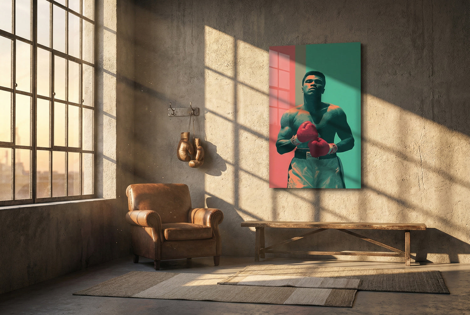 Muhammad Ali Pop Art Modern Cam Tablo