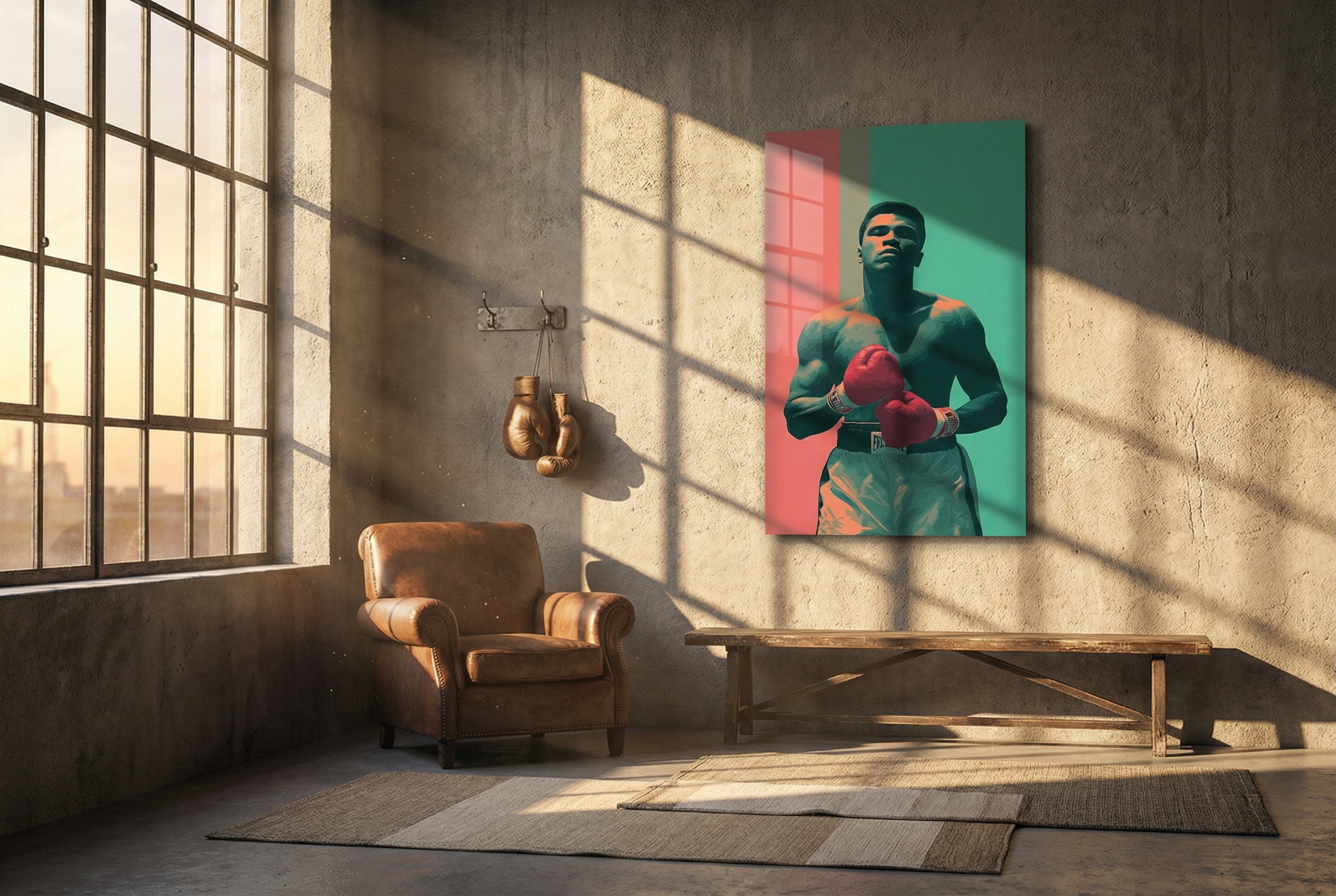 Muhammad Ali Pop Art Modern Cam Tablo