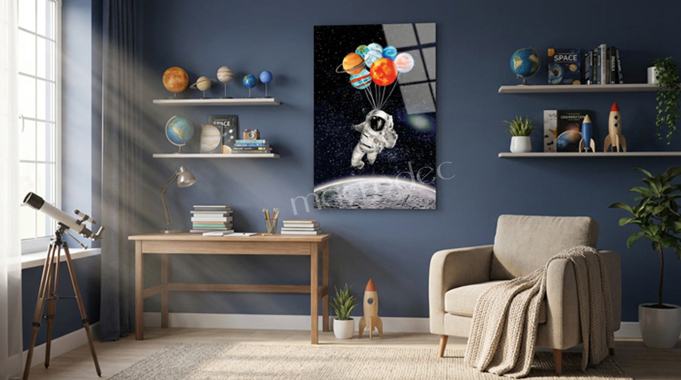 "Space Traveler: Planet Balloons" Modern Cam Tablo