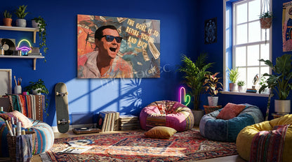 "The Goal: Young and Rich" Di Caprio Motivasyonel Cam Tablo