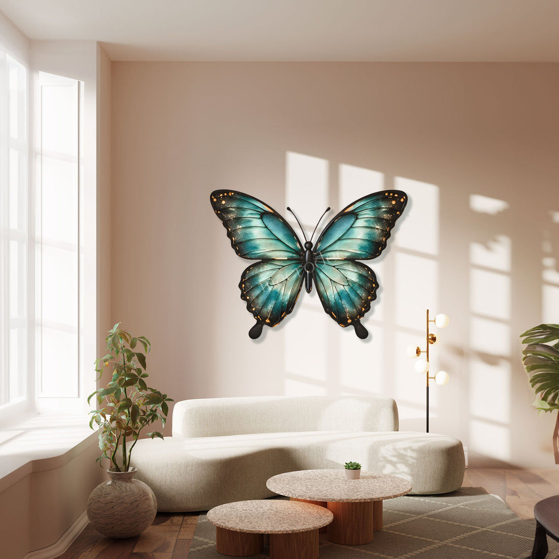 Radiant Wings: Parlak Bir Dokunuş Metal Tablo