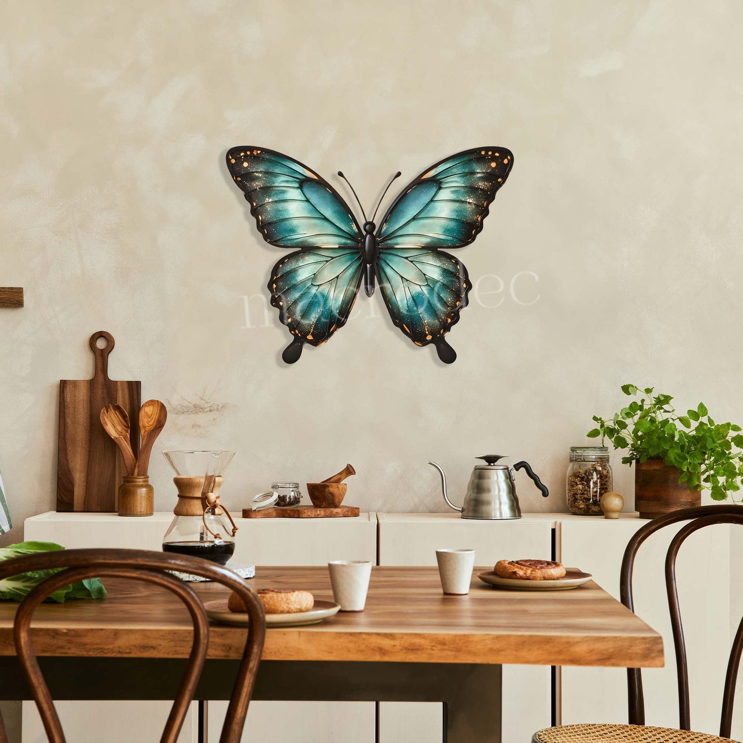Radiant Wings: Parlak Bir Dokunuş Metal Tablo