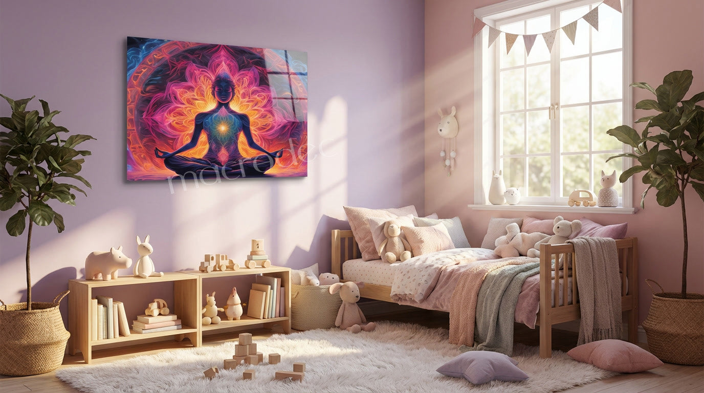 "Zen Ruhu" Meditasyon ve Mandala Modern Cam Tablo -