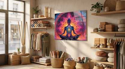 "Zen Ruhu" Meditasyon ve Mandala Modern Cam Tablo -