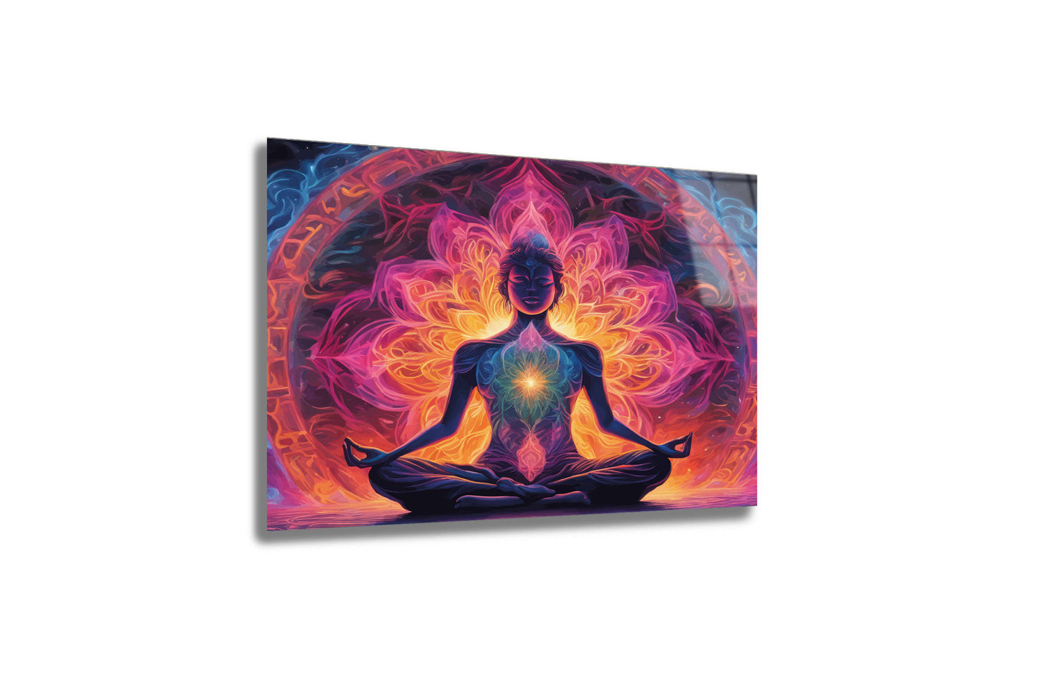 "Zen Ruhu" Meditasyon ve Mandala Modern Cam Tablo -