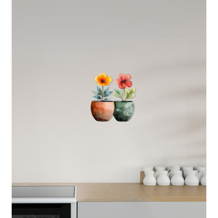 RED FLOWER POTS/KIRMIZI ÇİÇEKLİ SAKSILAR 